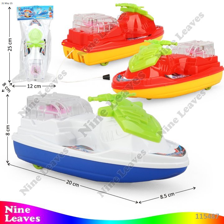 Mainan Anak Sepeda Motor Jetski Pullstring Tarik Jalan Jet Ski Fast Line