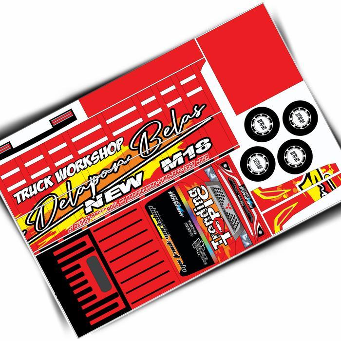 Stiker pola papercraft truk oleng Trending Topic HD