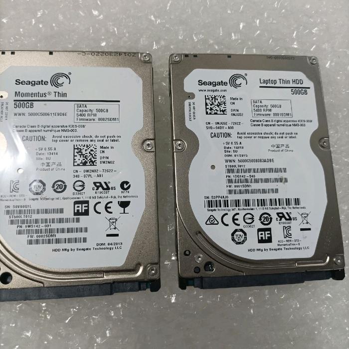 Hardisk Laptop 500 GB Merk Seagate Thin HDD model Slim tipis