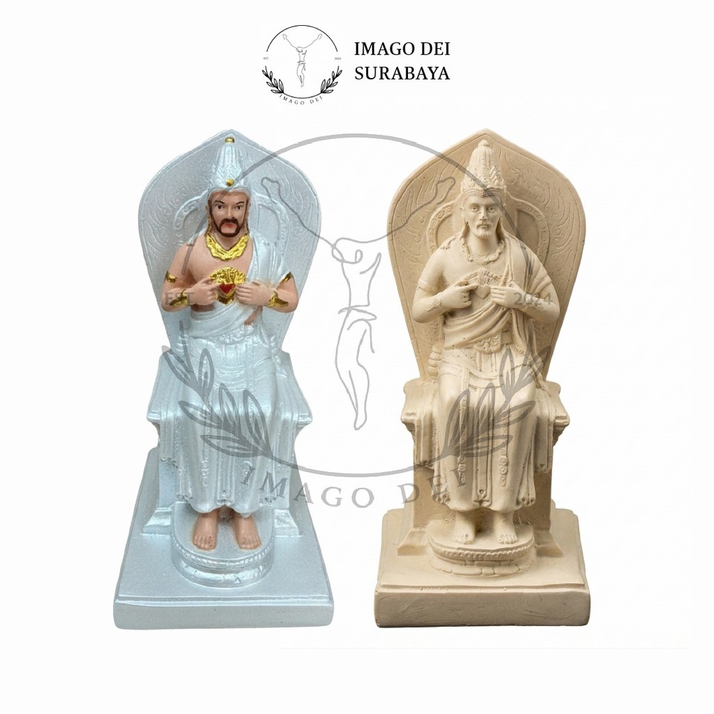 Patung Tyas Dalem Gusti Yesus Kristus 15 cm /Patung Candi Hati Kudus Ganjuran Hiasan Rohani Arca Fib