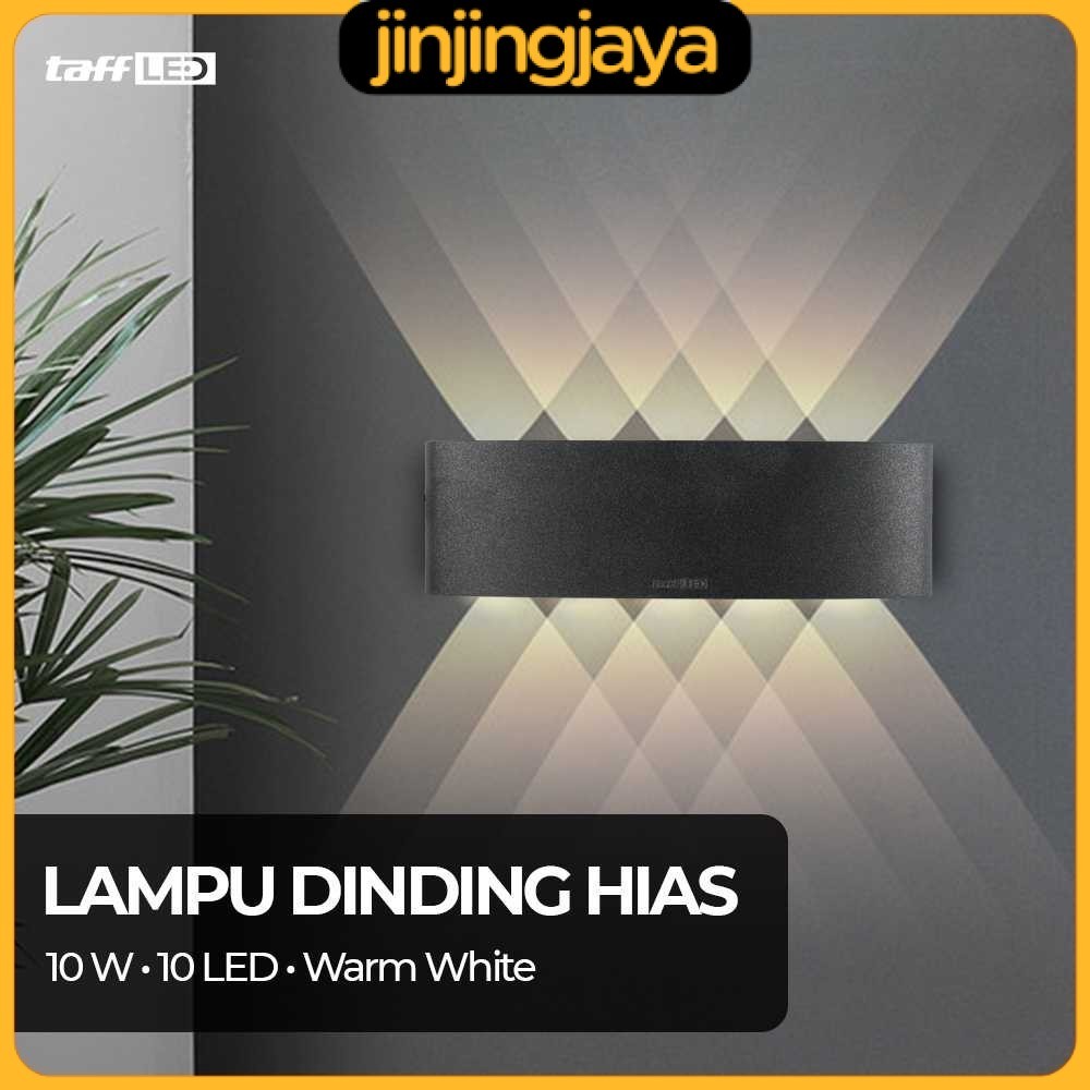 TAFFLED Lampu Dinding Hias Indoor Plastic Body 10W 10 LED Warm White - 10T