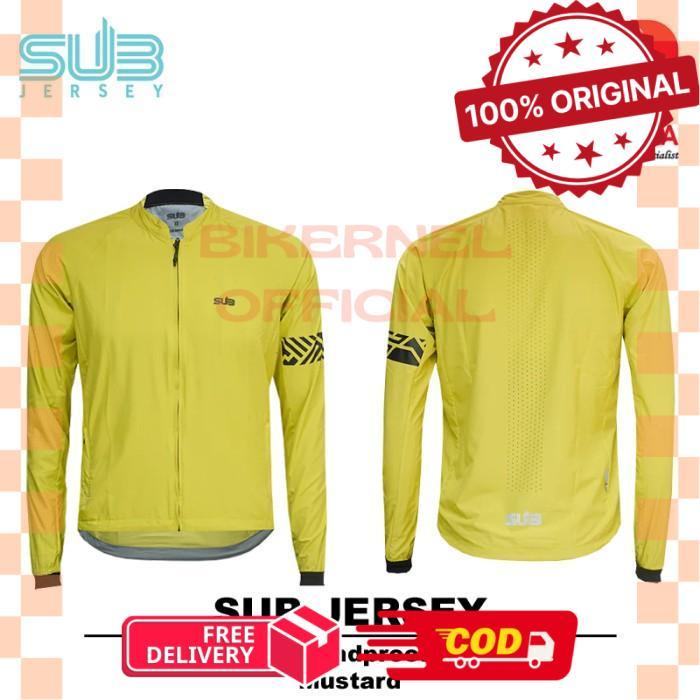 SUB Jersey Jacket Windproof Packable Jaket Sepeda - Mustard, S
