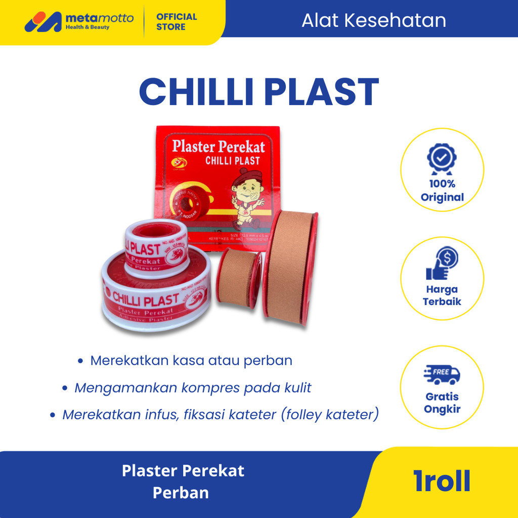 Chili Plaster - Plester Perekat Rol Kain Coklat - 100% ORIGINAL - Metamotto Marelan