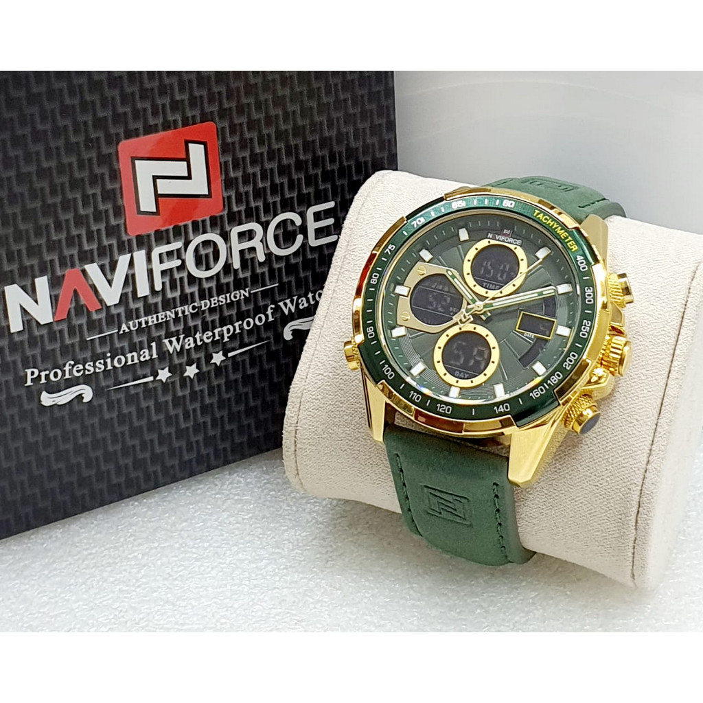 PROMO Jam Tangan Pria Naviforce NF 9197 Original Strap Kulit