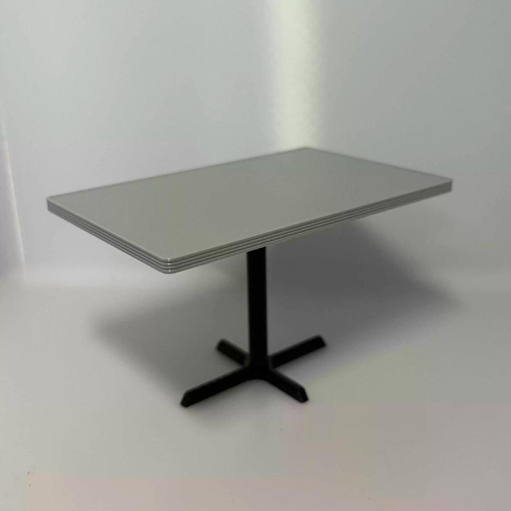 Plastic Miniature Booth Sofa Set 1 12 Scale Table Chairs Western Restaurant Cafe Accessory for Dollh