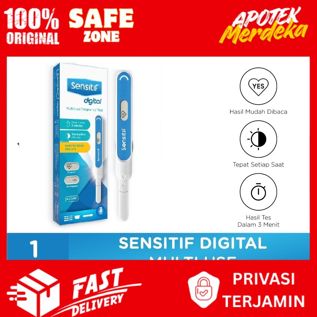 Sensitif Digital Test Pack isi 1 Pcs / Alat Tes Kehamilan | tespek Original