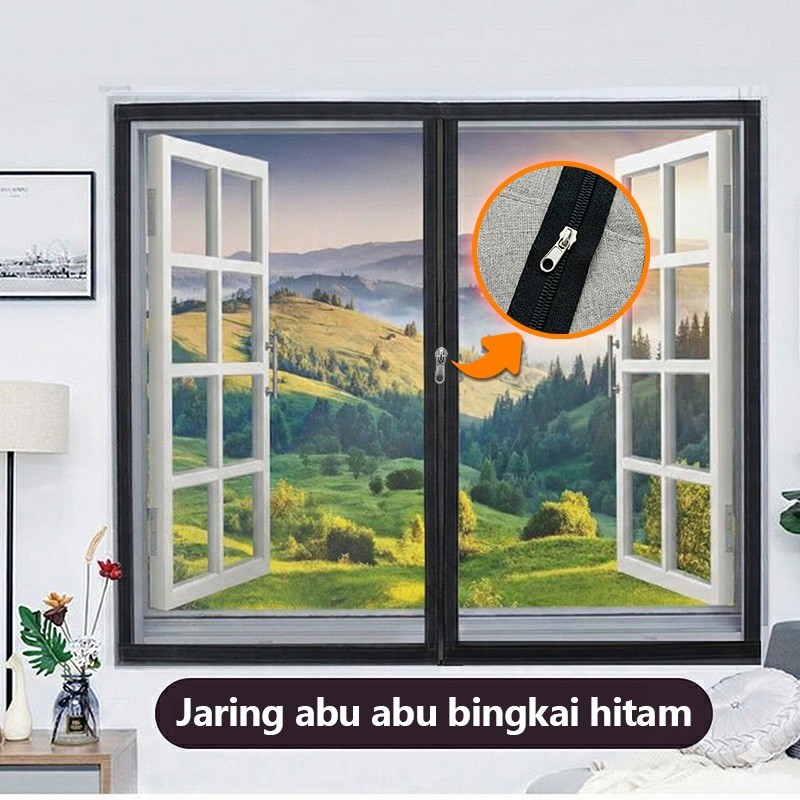 Kelambu Layar Jendela Zipper Jaring Anti Nyamuk Untuk Pulang Kamar Tidur