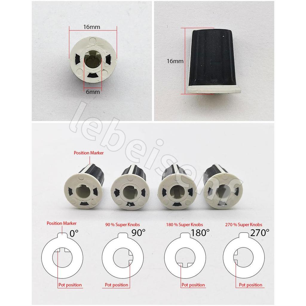 10pcs Mixer for PIONEER DJM-900 800 850 700 2000 Potentiometer Knob Cap 90 degree 270 degree Black S