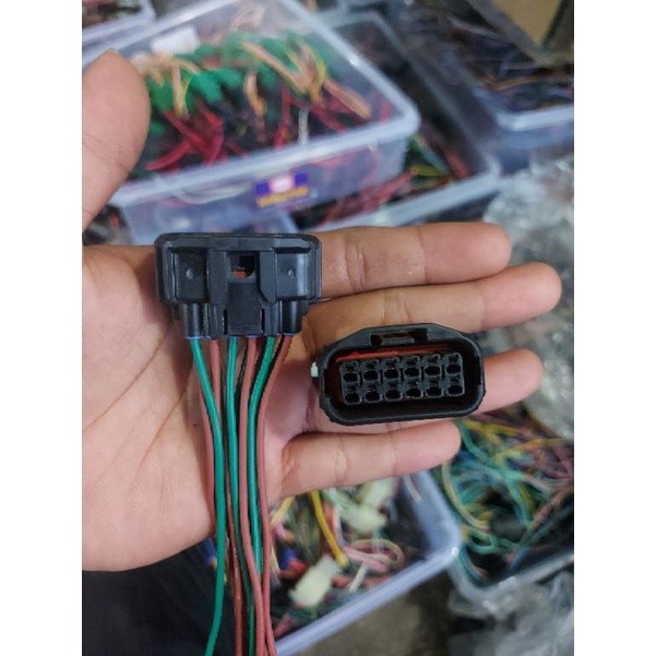 SOKET KABEL LAMPU DEPAN PIN 12 MOBIL HONDA NEW JAZZ MOBILIO HRV CRV CIVIC CITY LED ORIGINAL BARU
