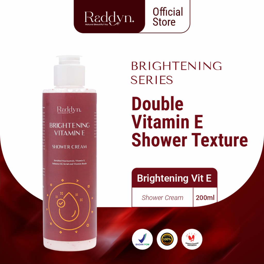 Raddyn - Brightening Shower Cream Vitamin E - Sabun Mandi - Brightening