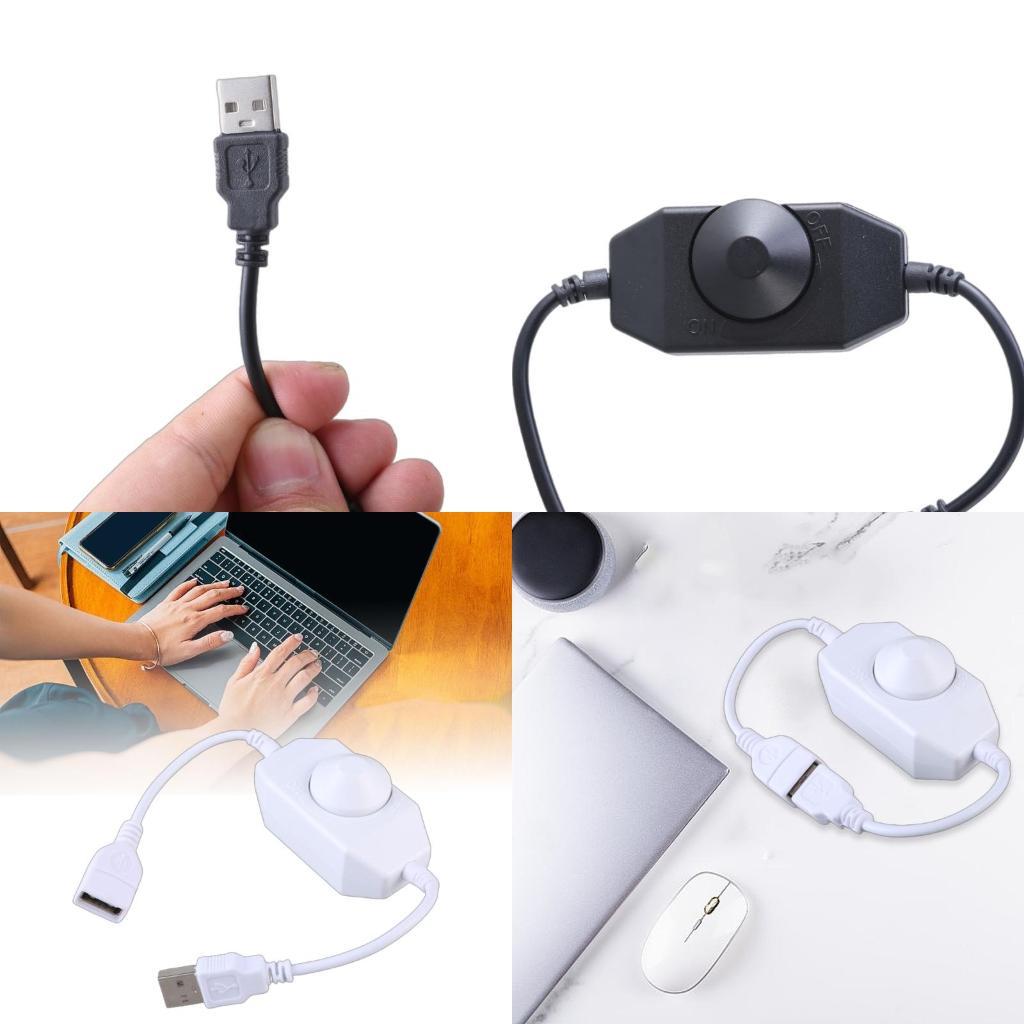 DC5V USB LED Dimmer Extension Speed Controller Switches Power Cable Controller