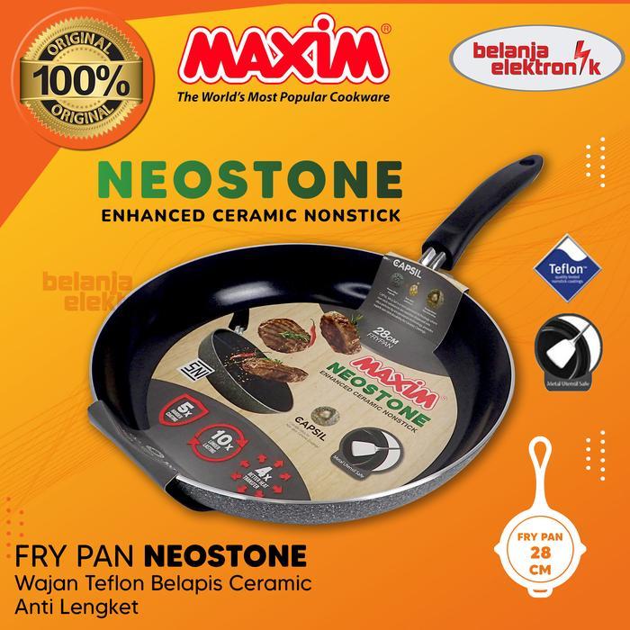 FRY PAN WAJAN MAXIM TEFLON NEOSTONE 28CM PENGGORENGAN ANTI LENGKET - MAXIM-081-NEOS28CM
