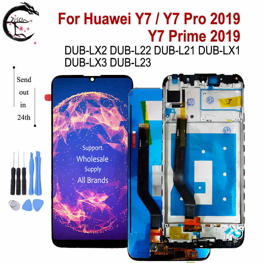 For Huawei Y7 Pro 2019 LCD With Frame Y7 Prime LCD DUB-LX3 DUB-LX1 DUB-LX2 DUB-L22 Screen splay Tou 