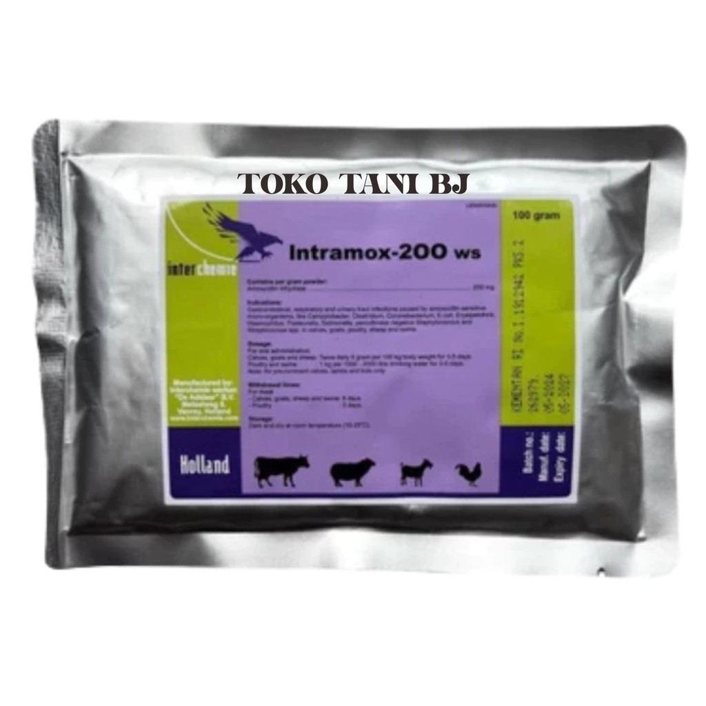 { BISA COD } Intramox 200 WS 100 gram - Mengobati Infeksi Saluran Pencernaan dan Pernafasan Hewan Te