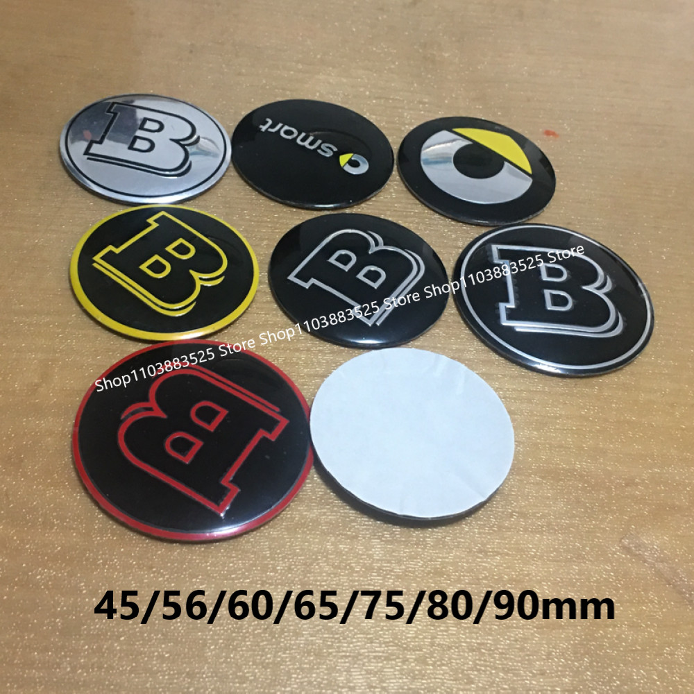 Stiker emblem logo B untuk dop roda modifikasi untuk BRABUS smart W213 W204 W205 x253 W464 G63 G65 W