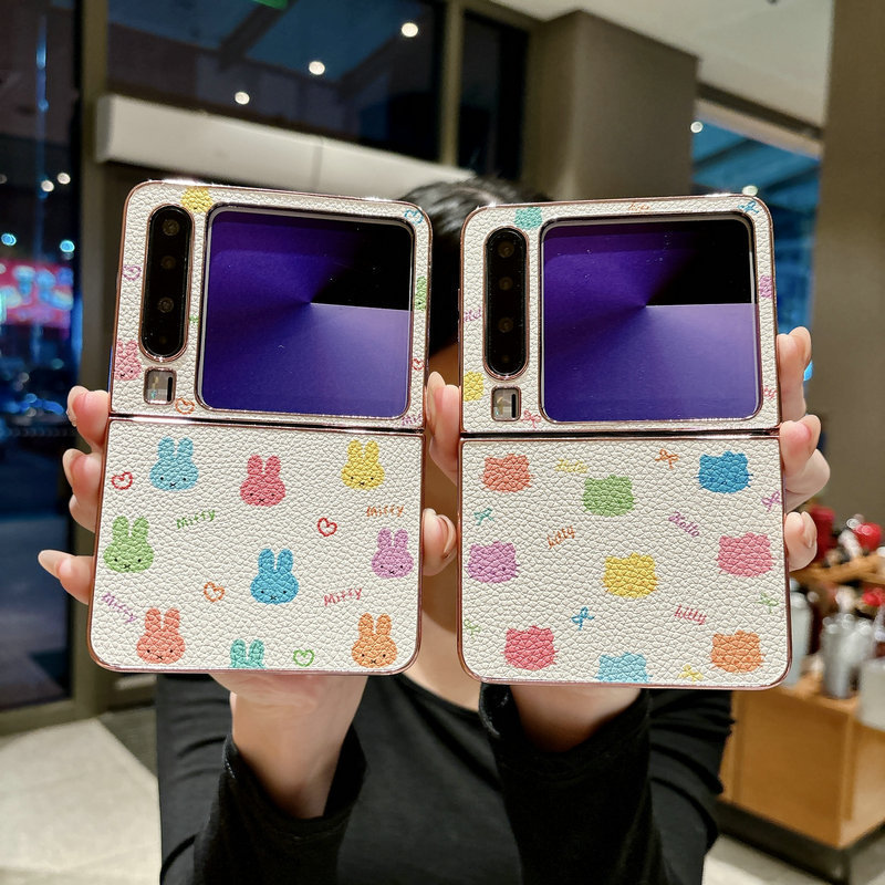 Casing ponsel lipat untuk Huawei Pura X Kulit Lapisan Penuh Layar Warna Gelang KT Casing Ponsel TPU 