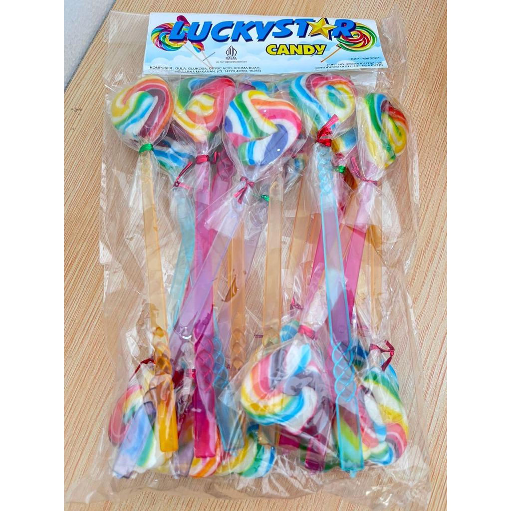 Permen Lolipop Candy Love Luckystar isi 20 pcs