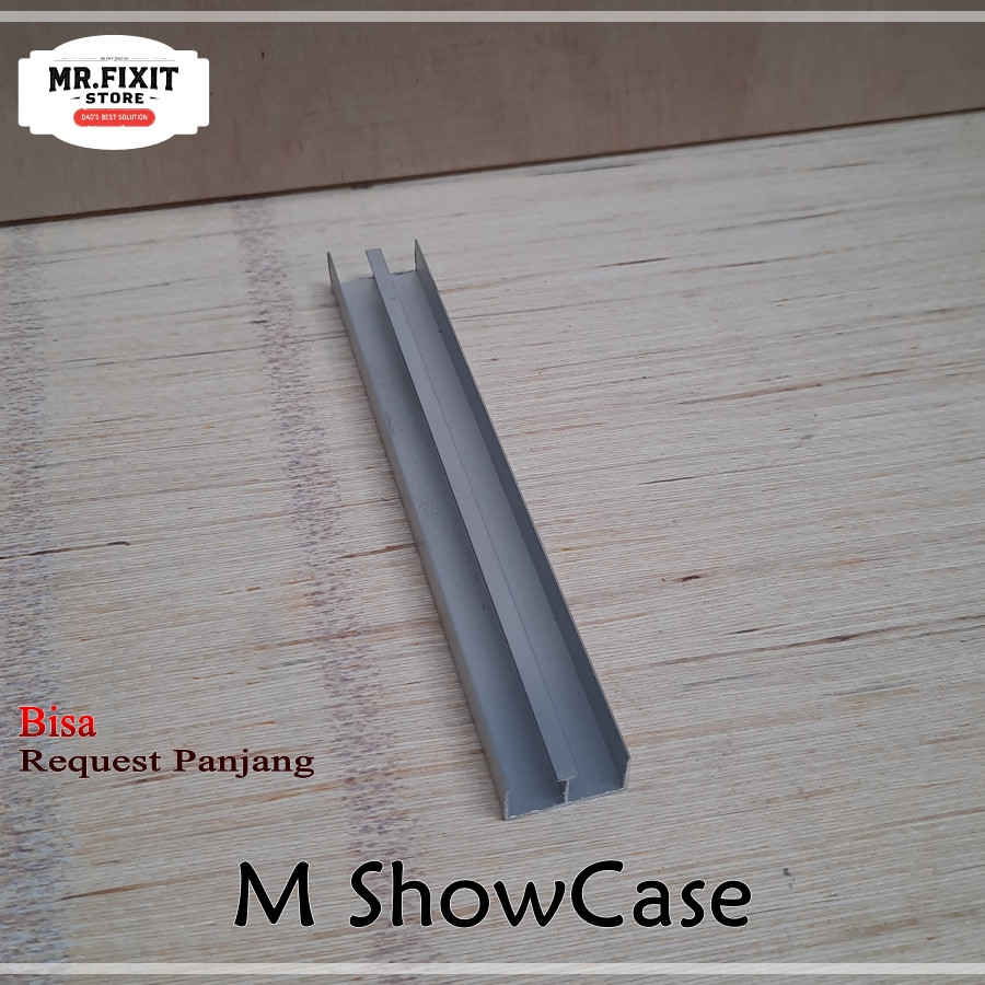 CR Rel Aluminium M 2 Jalur Rell Pintu Kolong Meja Dapur Sliding Promo