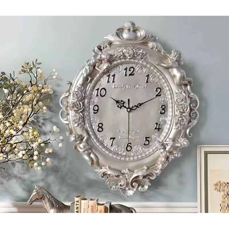 Living room silent garden clock cross-border art decoration clock digital wall clock mechanical wall