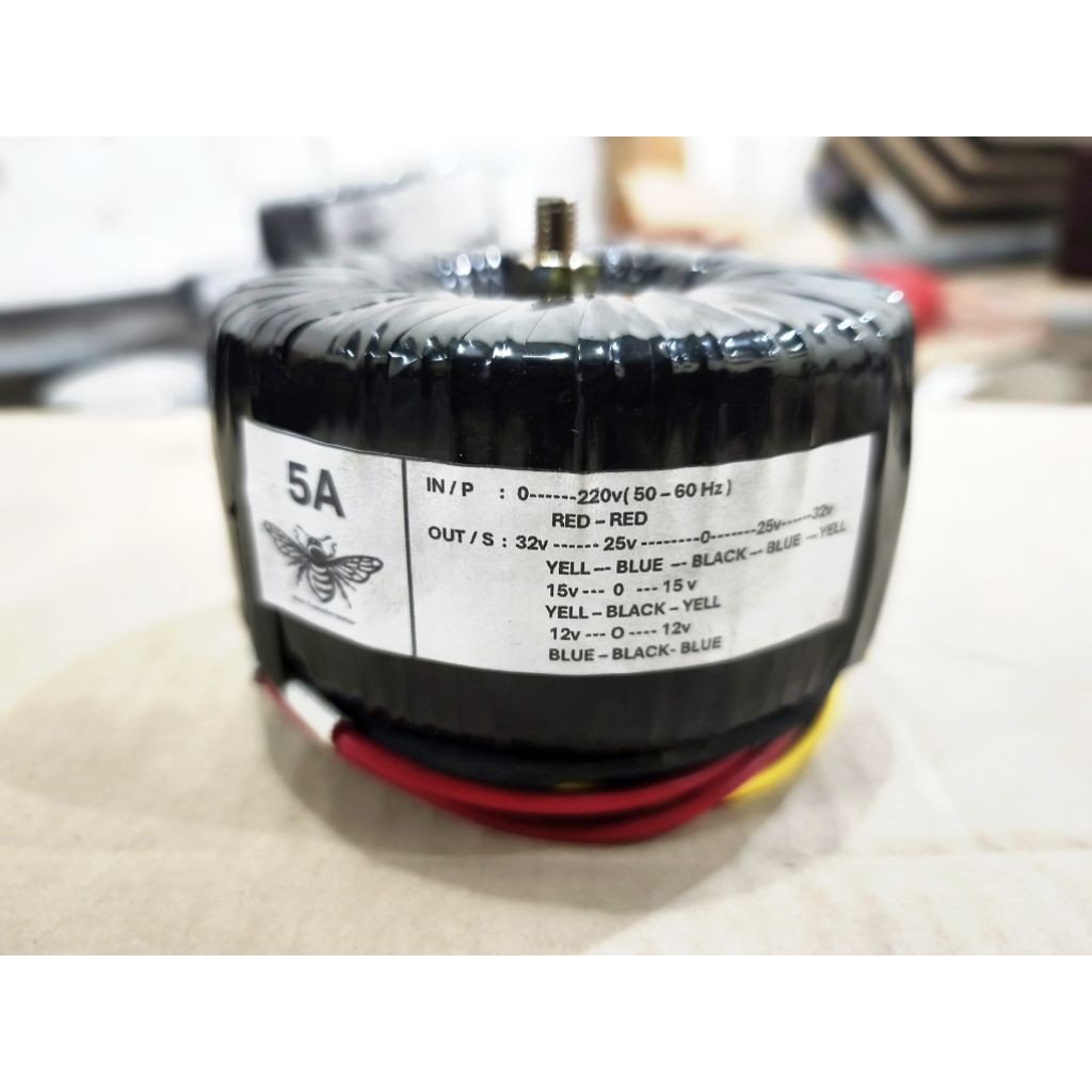 Trafo toroid donat 5A ct 25v...32v