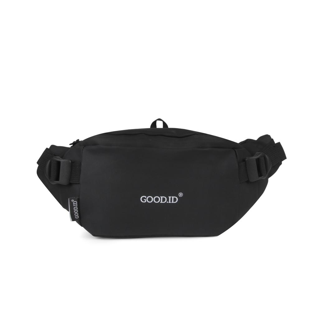 Waistbag Pria Waterproof Hitam Kecil | Tas Pinggang Selempang Casual Anti Air Slim Kekinian