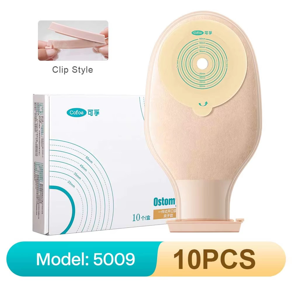 Cofoe 10/20/30/50PCS Ostomy Bags 450ml Drainable Reusable Colostomy Bag Double Adhesive Leakproof Os