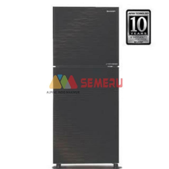 SHARP Kulkas 2 Pintu Glass Door Inverter SJ-246XI MK