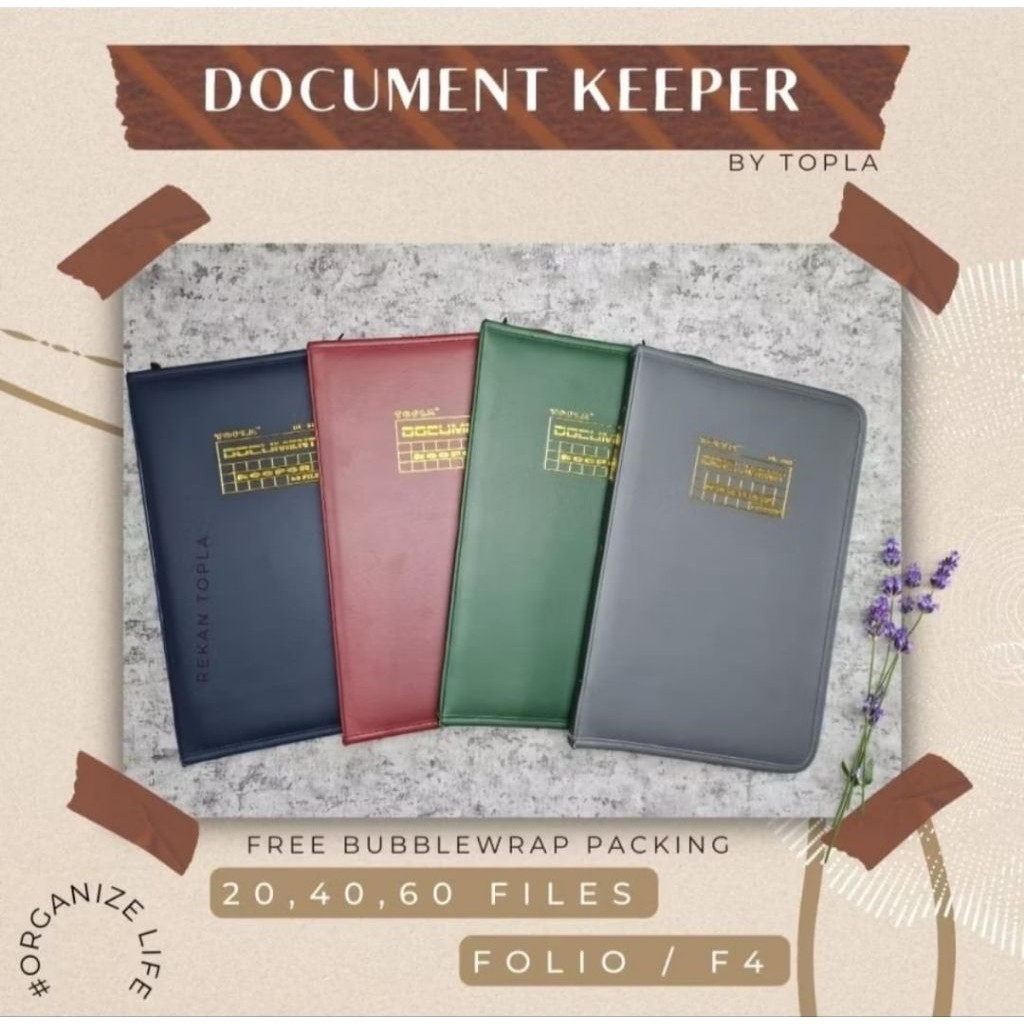 Topla Map Dokumen Keeper Resleting Anti Air F4 (Folio)