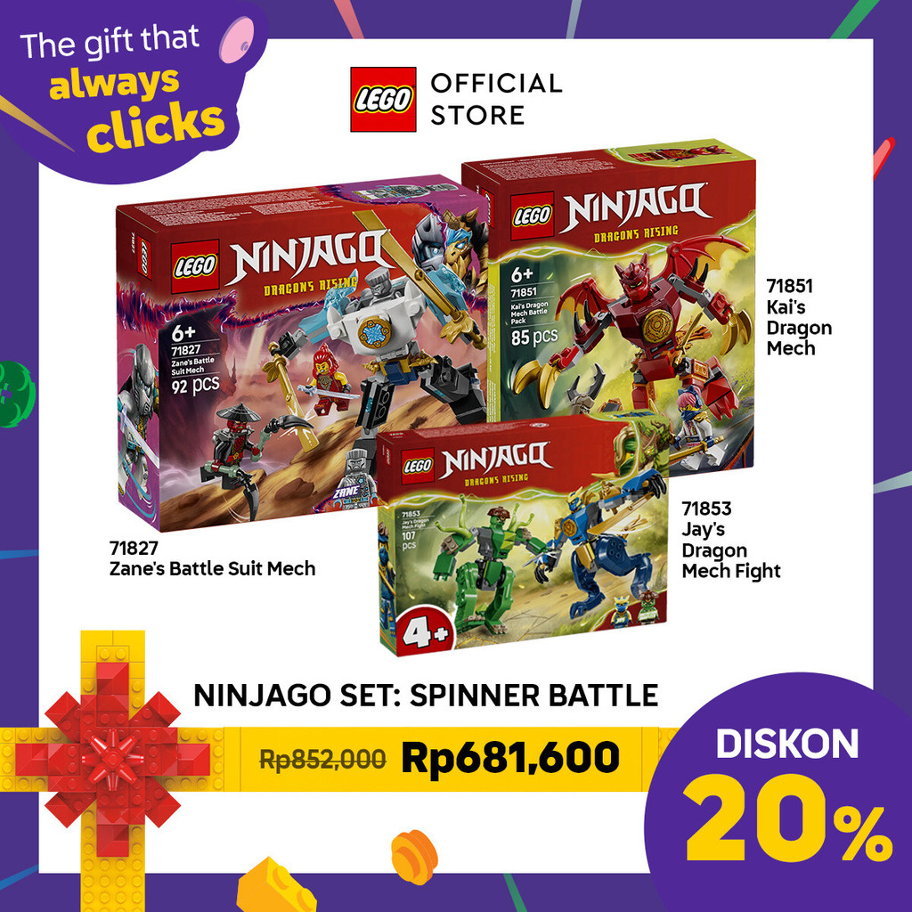 LEGO NINJAGO STARTER PACK - LEGO Ninjago 71851 Kai's Dragon Mech Battle Pack + LEGO Ninjago 71827 Za