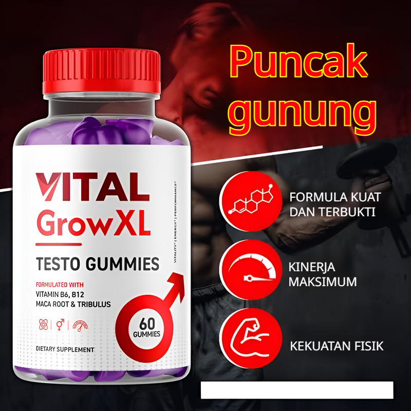 Grow Enhanced Gummies | Permen Karet Cuka Apel | Meningkatkan Vitalitas Pria | Kapsul Permen Karet G