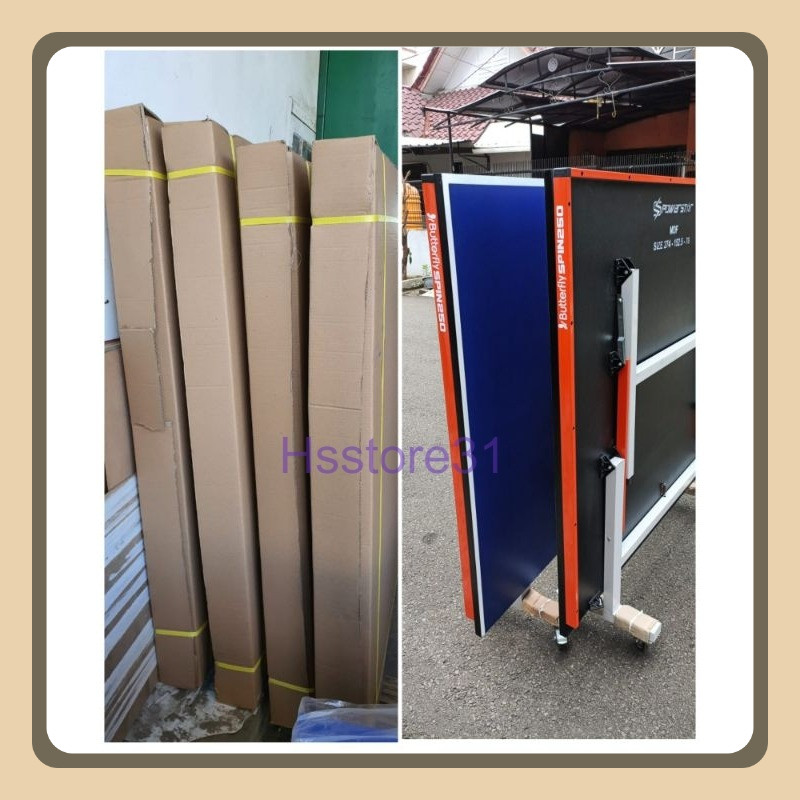 MEJA PINGPONG PACKING BUTTERFLY 25MM MDF LENGKAP