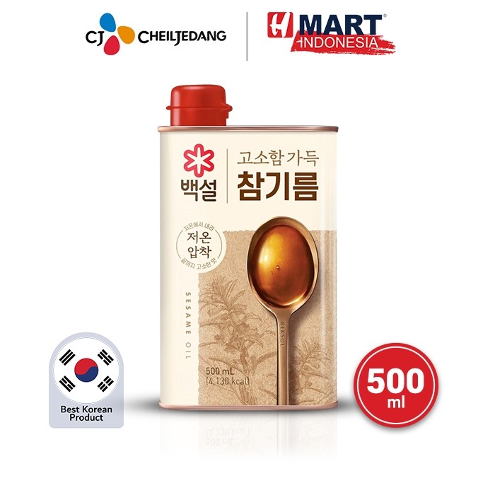(Mala-Mali) CJ BEKSUL Sesame Oil - Minyak Wijen Dengan 100% Wijen Asli Korea 500ml