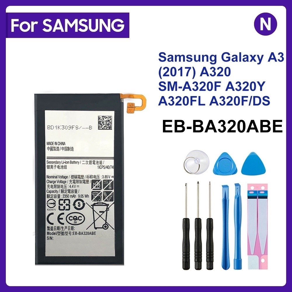 For SAMSUNG EB-BA320ABE 2350mAh Battery For Samsung Galaxy A3 (2017) A320 SM-A320F A320Y A320FL A320