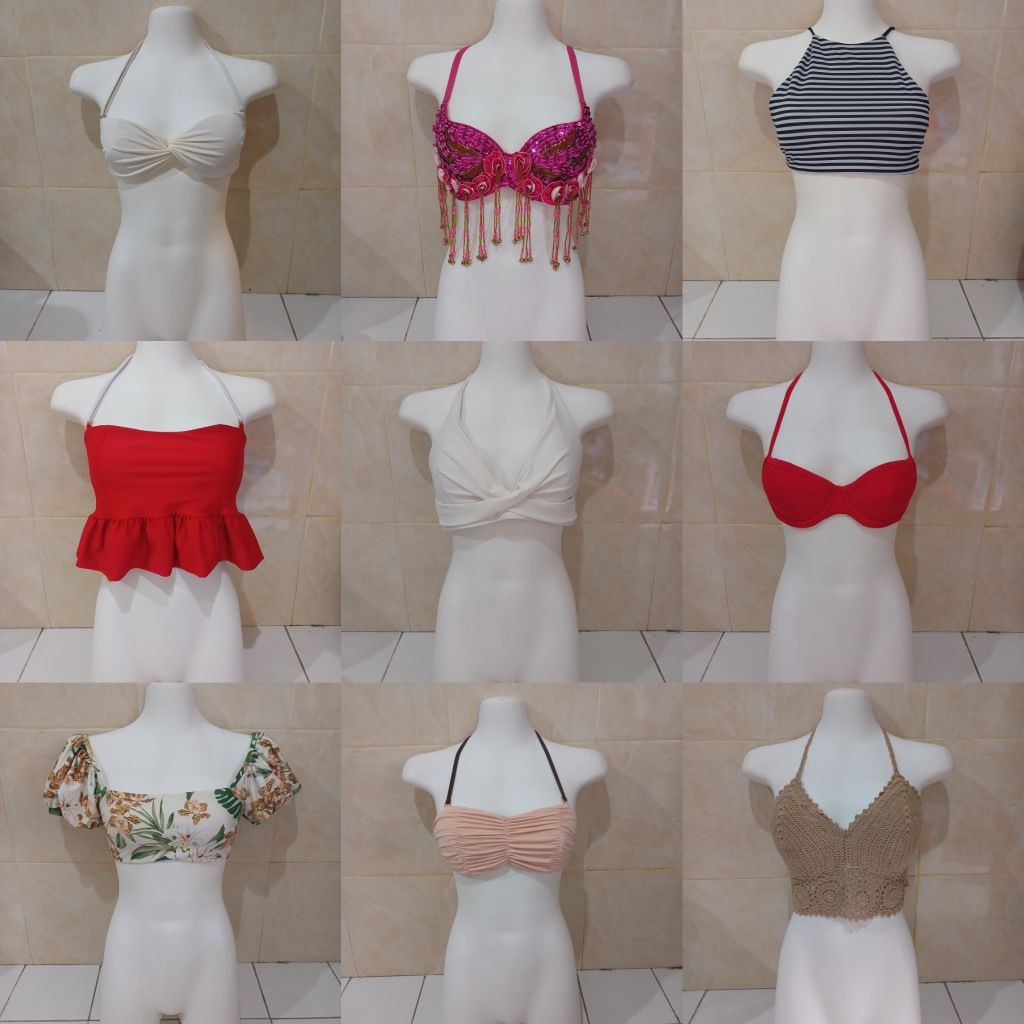 [Part 2] Bikini Black Hitam Merah Sexy Bra Branded  Push Up Tebal