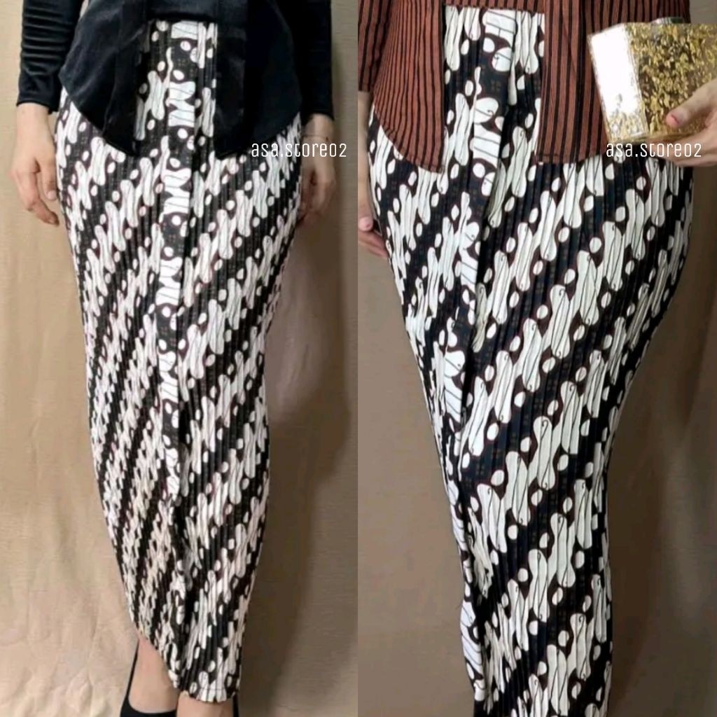 Rok Plisket Batik Kebaya PREMIUM | Wiru |  Instan | Bawahan  Kebaya