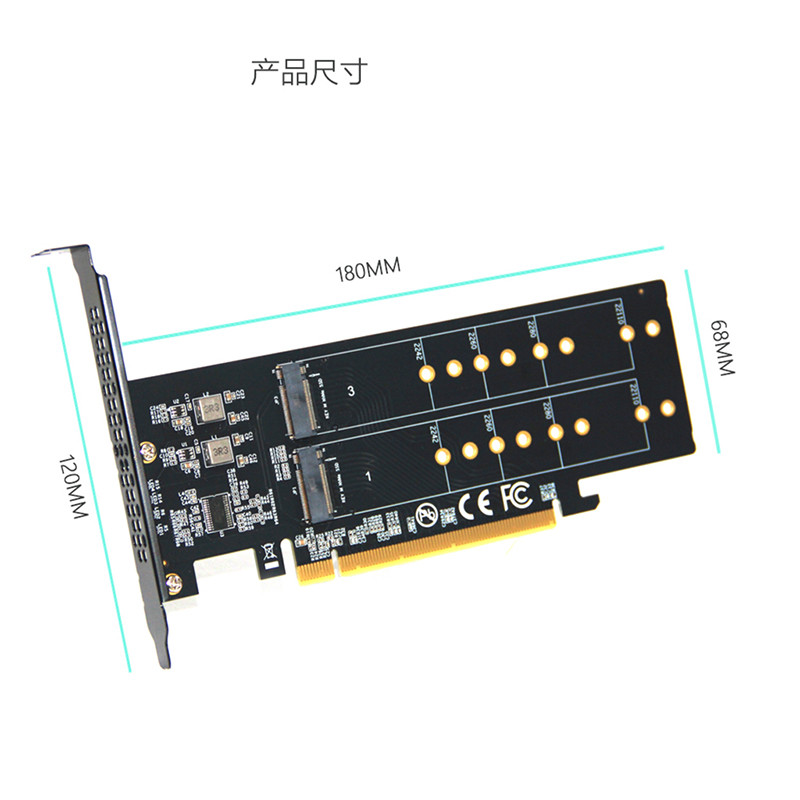 PCIe 40 x16 to 4x M2 NVMe Expansion Card for 2230 2242 2260 2280 SSD Supported Windows 7, 8, 10, 11,
