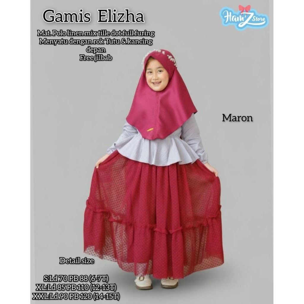 1101    Elizha Setelan rok tutu muslim anak perempuan by Ham'z Store  // ONESTUFF  // ONESTUFF