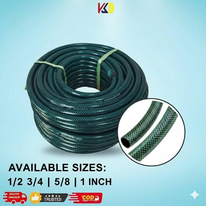 selang air benang antilumut per roll all size 25 30 35 40 50 meter selang taman dan cuci kendaraan -