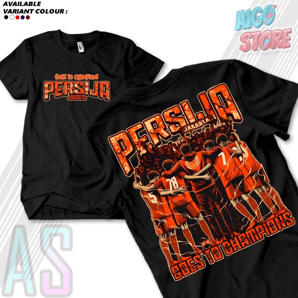 Kaos Pria Dewasa Persija Jakarta Goes To Champions Casual kaos persija jakarta