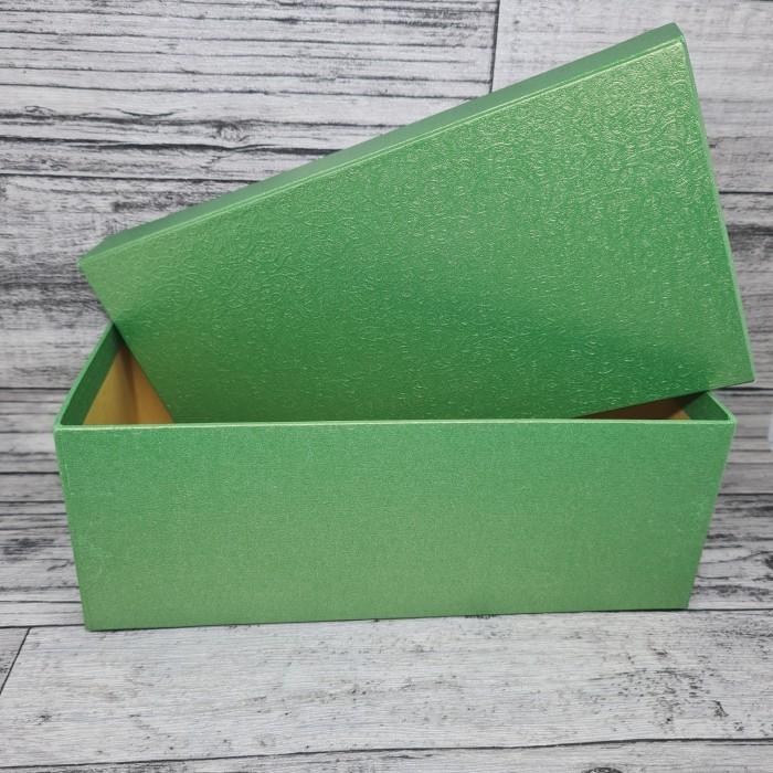 Hard Box Standar 22×11×8 cm | Kotak Kue Motif & Bingkisan | Box Lapis Legit Mini - HIJAU POLOS