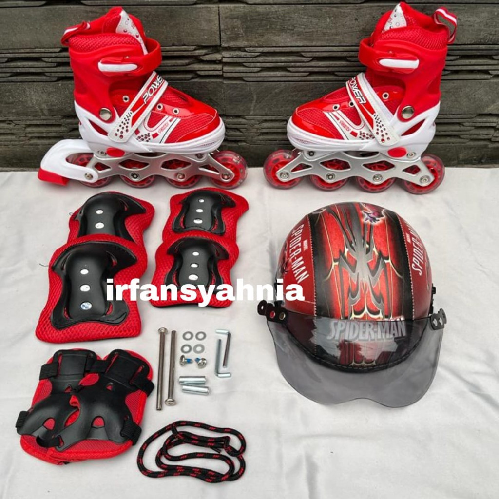 Lush Lab Store POWER SUPERB sepatu roda anak dan dewasa fullset deker helm / sepatu roda fullset / s