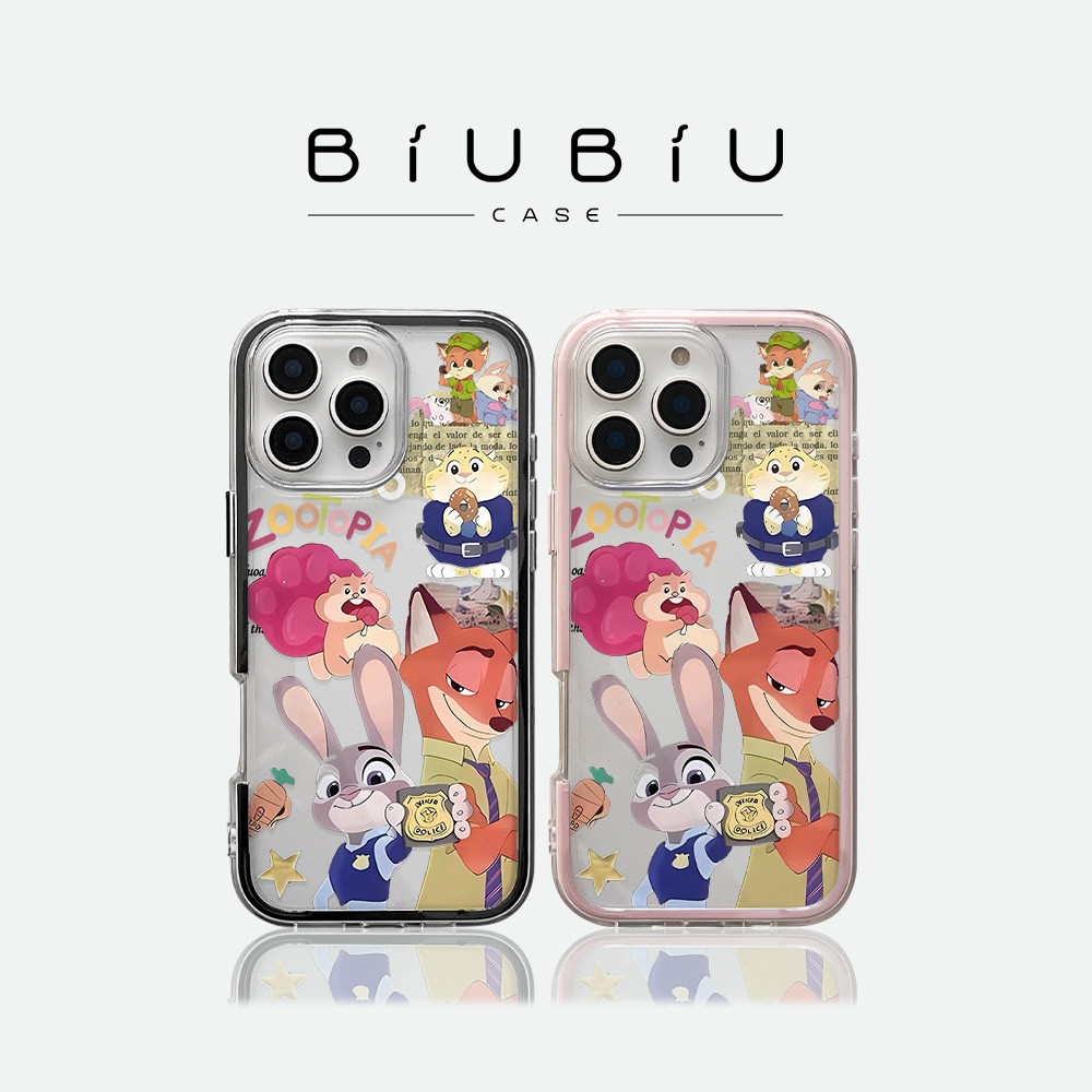 BIUBIU Second Generation Transparent Shockproof Phone Case Zootopia Moe Style High-Quality Soft Case