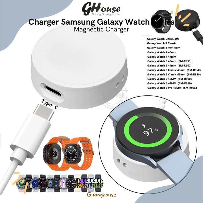 Kabel Charger Samsung Galaxy Watch 8/7/FE/6/6Classic/5/5PRO Kabel Dock Holder Kabel Charger Samsung 
