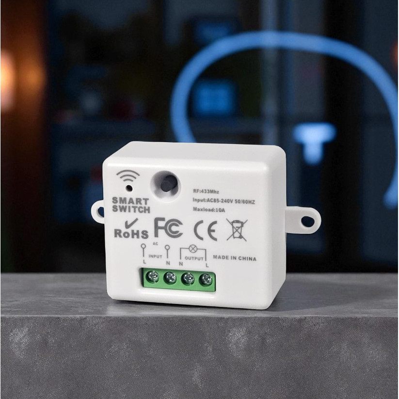 Receiver Saklar Lampu Wireless 433MHz 10A 240V QC-44