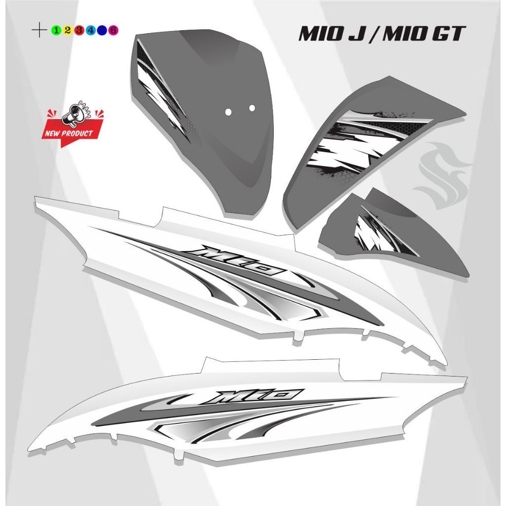 STIKER VARIASI / STIKER MIO GT / STRIPING MOTIF MIO J