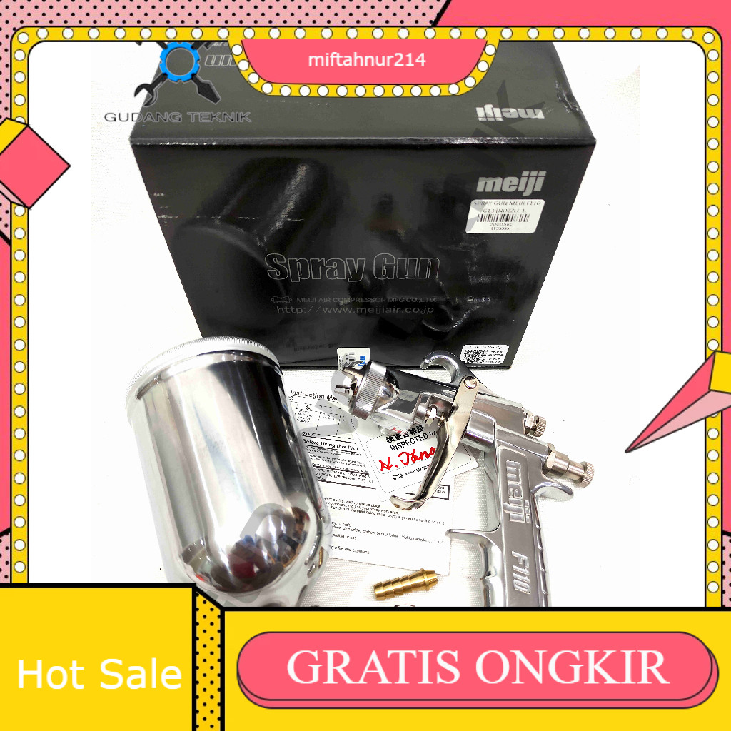 Spray Gun F110 MEIJI ORIGINAL JAPAN G13 S15 / Spray Gun Semprotan Semprot Cat Japan F110 100% Asli J