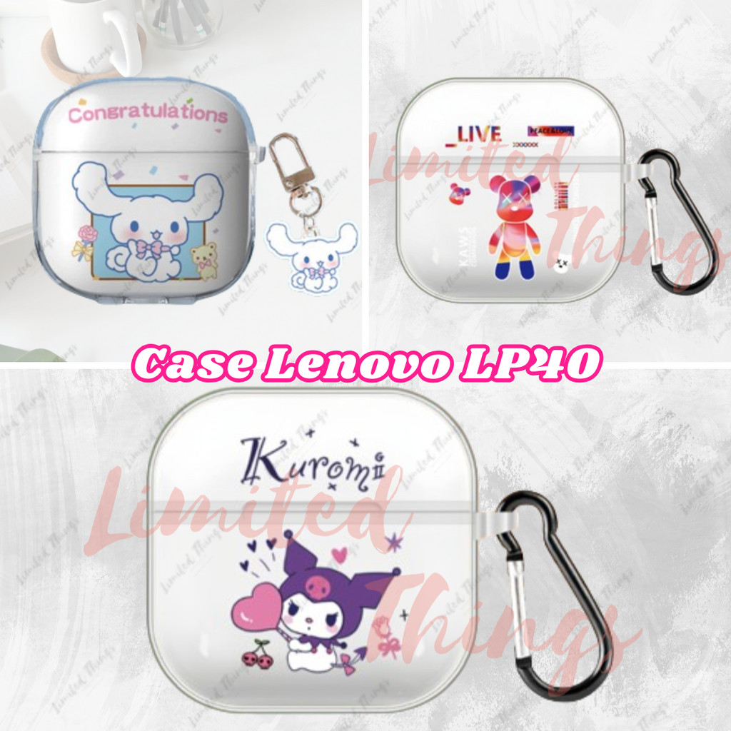SOFT CASE Lenovo Thinkplus LP 40 LP40 Case Character Transparent Cartoon Bluetooth Wireless