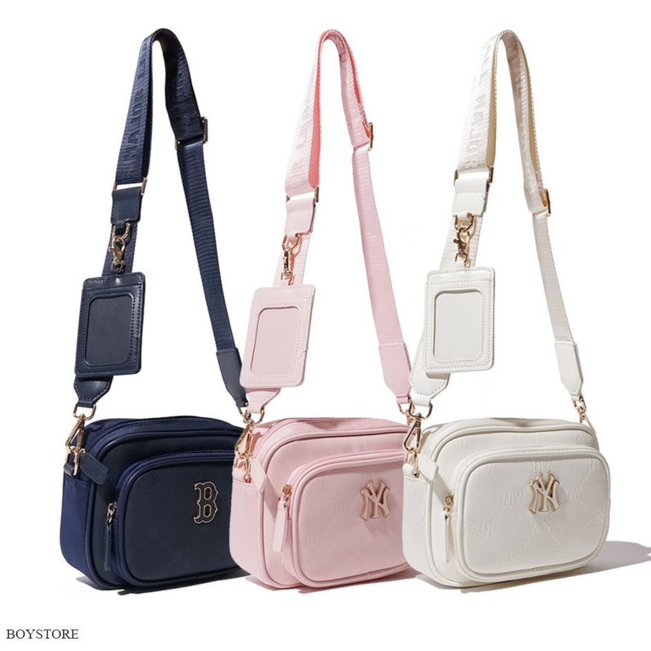 TAS MLB Tonal Monogram Crossbody Bag Leather