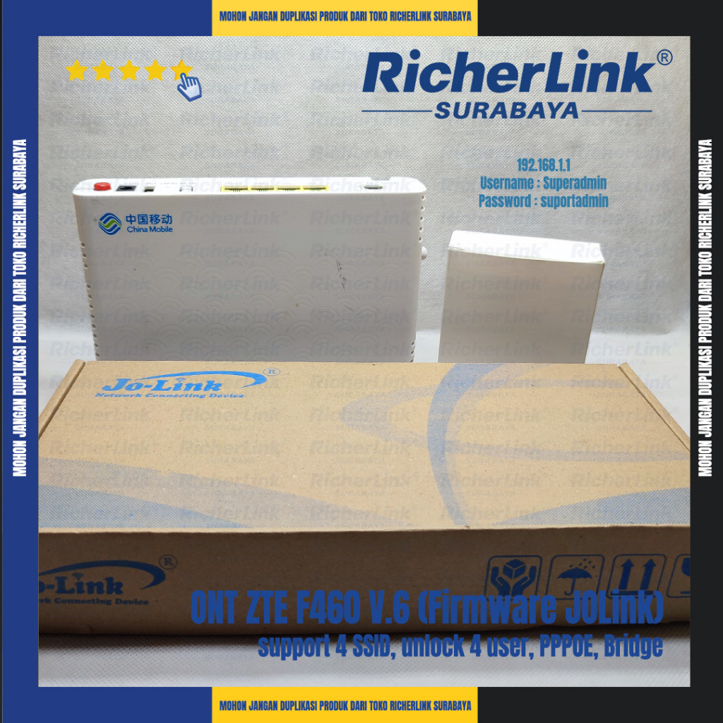 ONU EPON ZTE F460 V6 (Bekas)