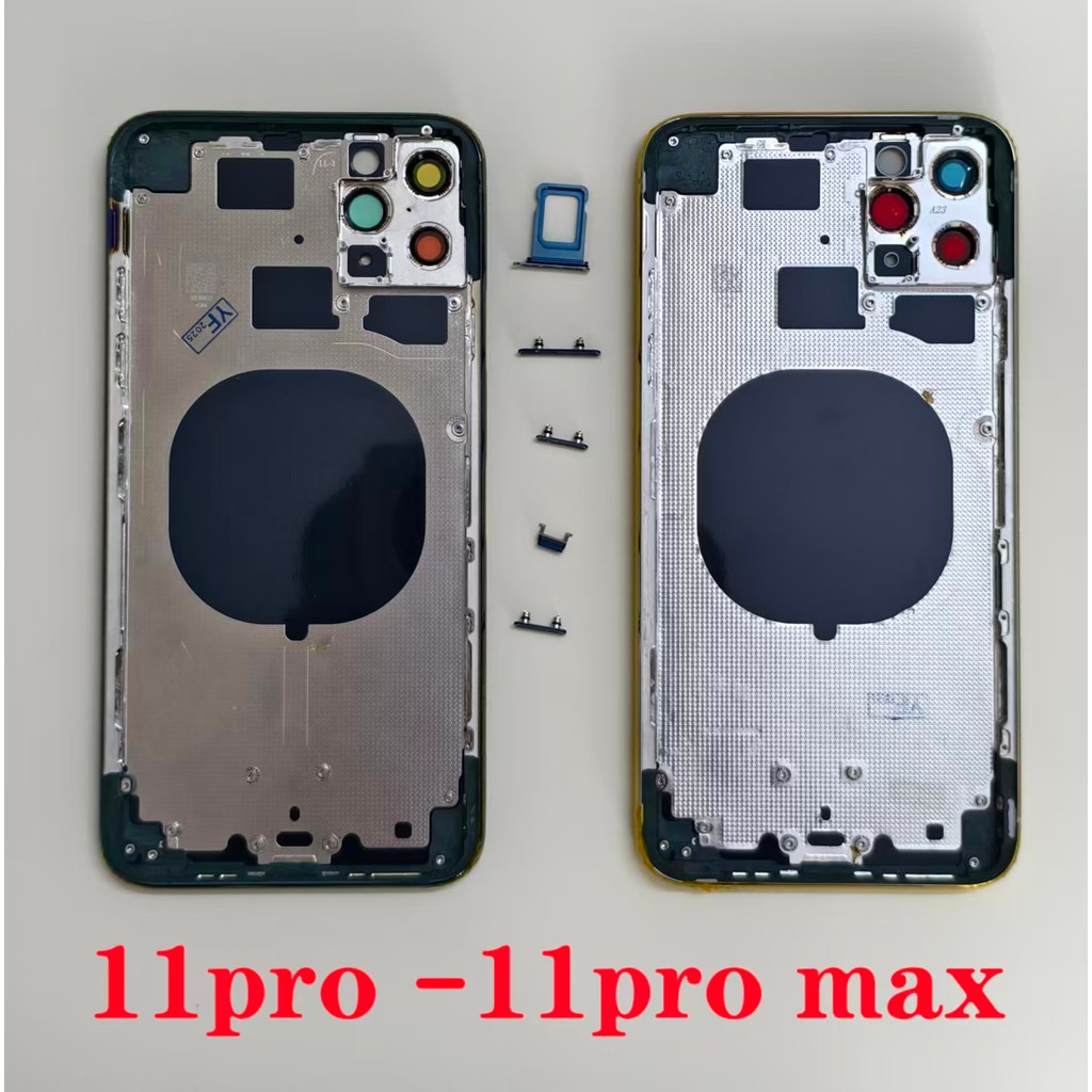 For Iphone 11 Pro Max Original Housing Cover Battery Door Rear Chassis Middl Frame With Back Glass +